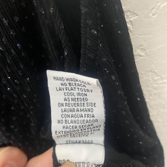 R&M Richards Two-Piece Blazer Top Set Womens Size 18 Black Sparkle Formal Party - Picture 6 of 13